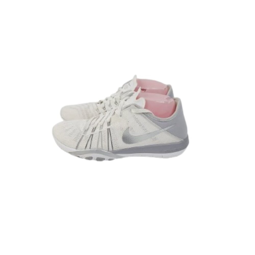 Nike Free TR 6 Women's White Grey‎ 833413-100 Trainers Mesh Running Shoes Sz 9.5